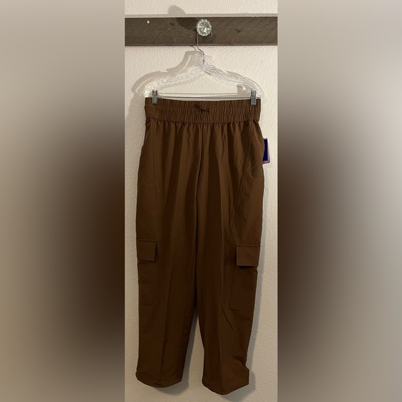 JoyLab Pants - Joy Lab  Womens Medium Joggers Extra Long Brown Cargo Drawstring Stretch Pockets